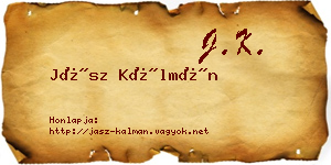 Jász Kálmán névjegykártya
