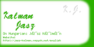 kalman jasz business card